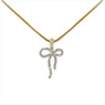 Embellished Bow Pendant With Chain