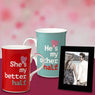 Couple Mug Set With Photo Frame
