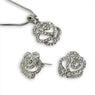 Embellished Floral Pendant Set