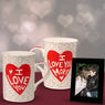 Stylish Couple Mug Set With Photo Frame